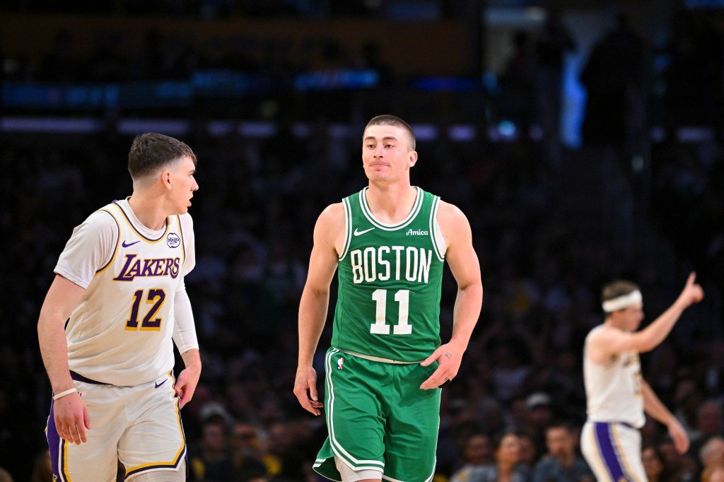Payton Pritchard, Jaylen Brown bury Lakers as Celtics cruise to 22-point win