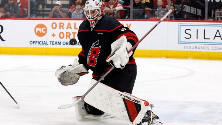 Hurricanes overcome Geekie’s hat trick, top Bruins in OT