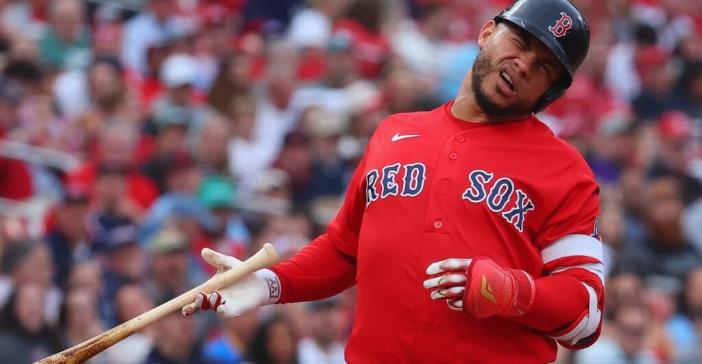 Red Sox first baseman Willson Contreras leads the league in HBP